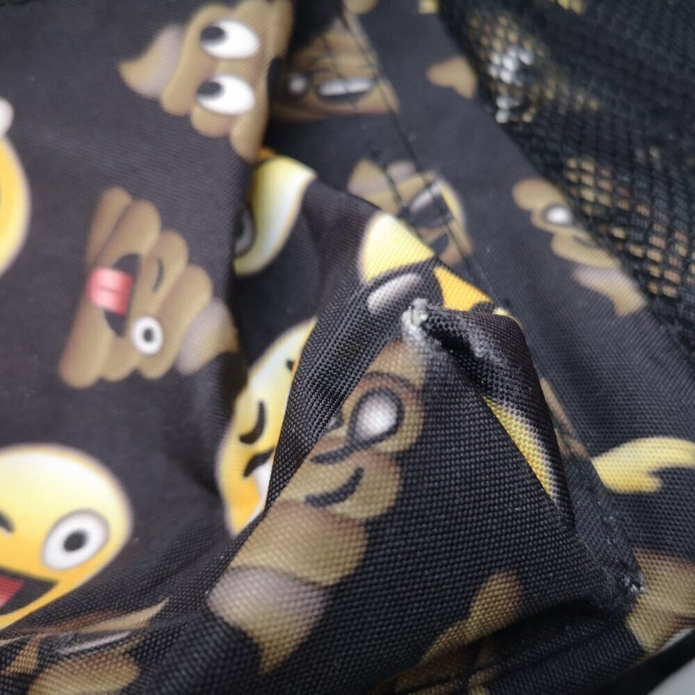 The Children's Place Youth's Unisex Black with Brown & Yellow Emoji's Backpack - Picture 9 of 10